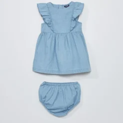 Ensemble Robe + Bloomer En Denim - 2 Pièces