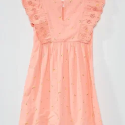 Robe à Motif Avec Volants Et Broderies Anglaises