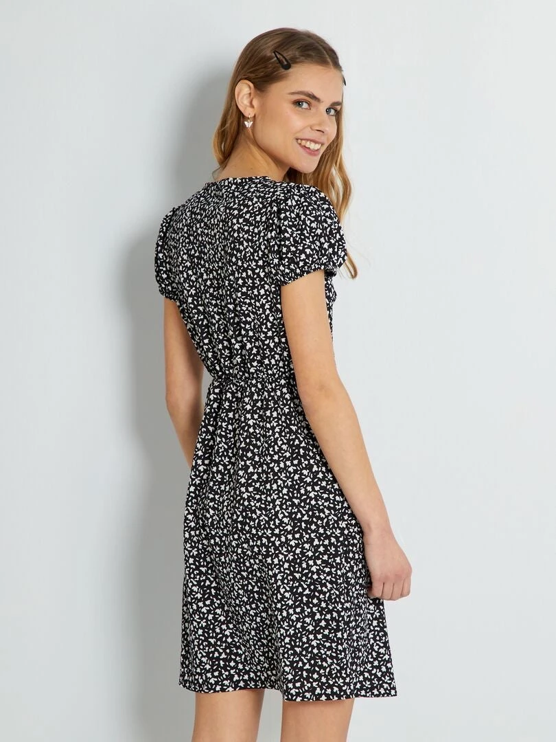 Robe à Motifs Avec Manches Ballons – Image 3