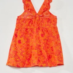 Robe Crêpée à Fines Bretelles