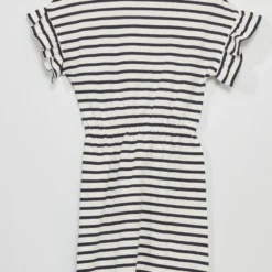 Robe En Jersey à Rayures