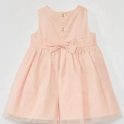 Robe En Popeline De Coton Et Tulle