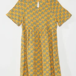 Robe évasée à Motif Fleuri