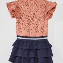 Robe Imprimée évasée à Col Rond