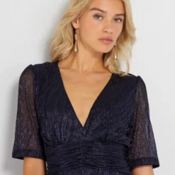 Robe Longue En Maille Plissée