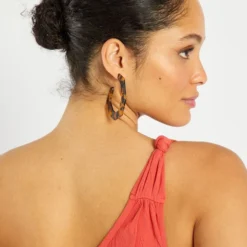 Robe Longue One Shoulder En Maille Crêpe